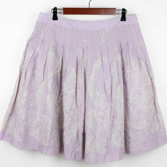 Lavender Embroidered Skirt - Picture 1 of 4